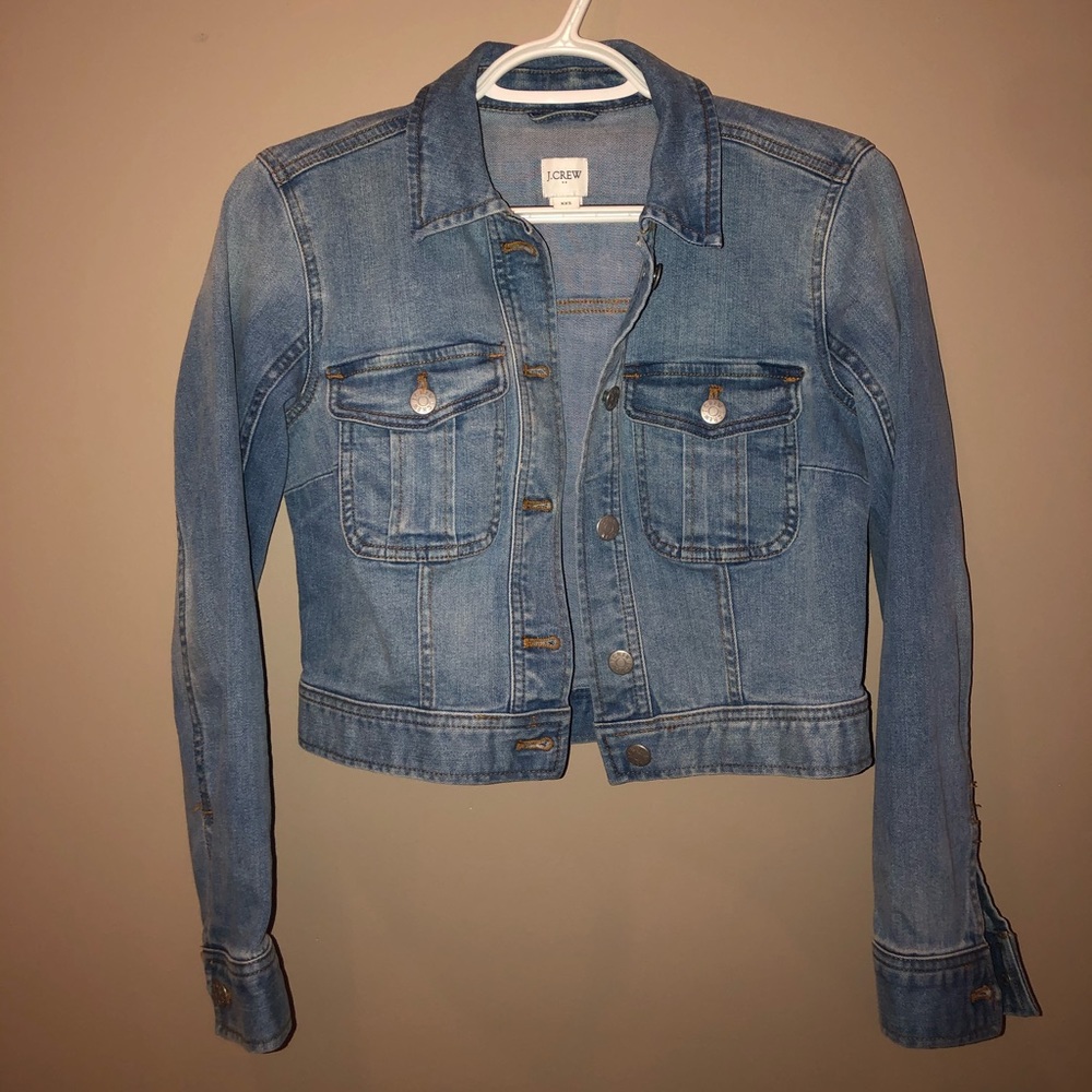 J Crew Jean Jacket cropped
